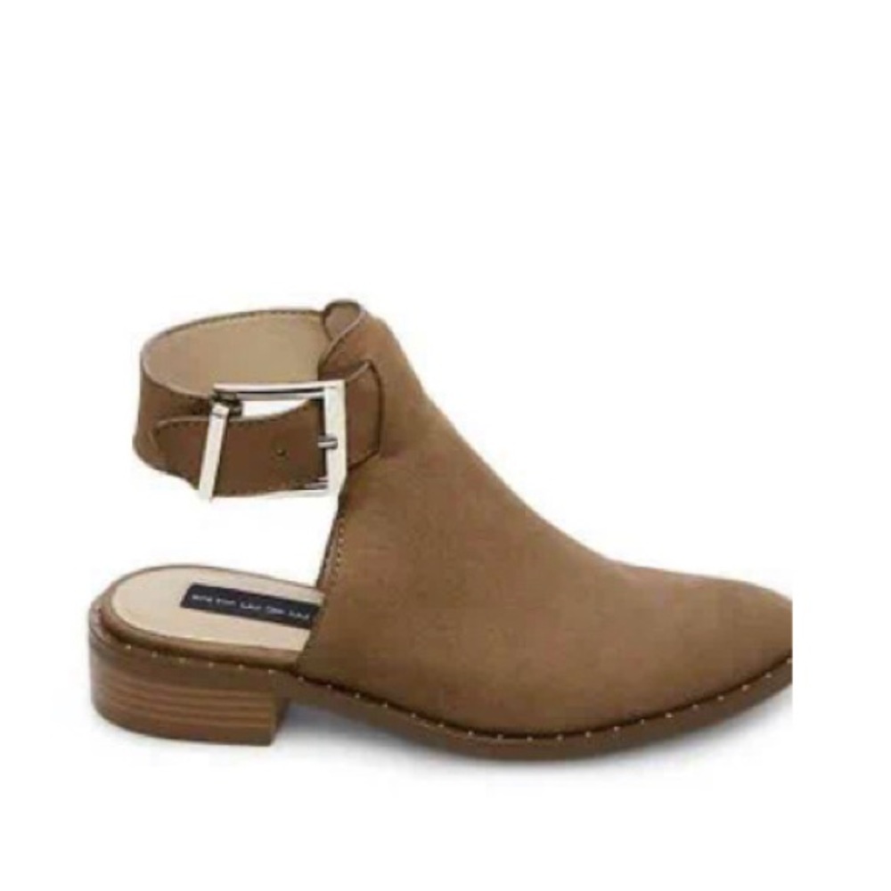 Steve Madden Brown Leather Buckle Studded Boot